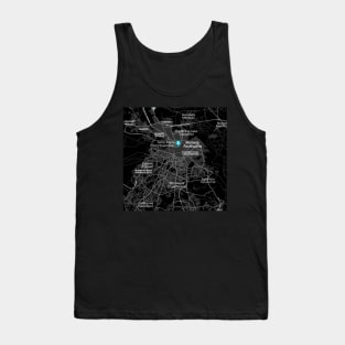 Nicosia black map Tank Top